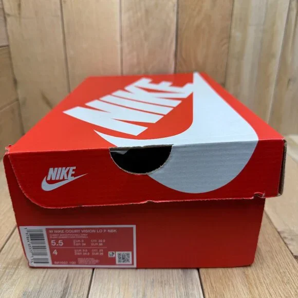 Nike Womens Court Vision LO P NBK Size 5.5 Summit White/Football Grey IM1652-100 - Picture 10 of 15